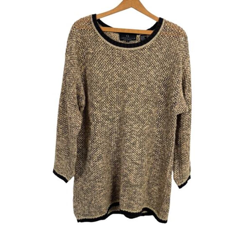 Vintage 90s Carole Little Knitwear Women Sweater Size Medium‎ Preppy Fall Autumn